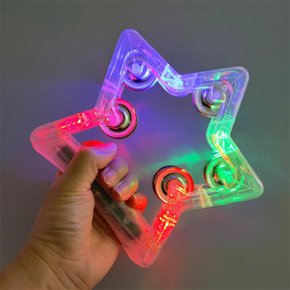 (건전지 용) LED 별 탬버린 (화이트 단일컬러)