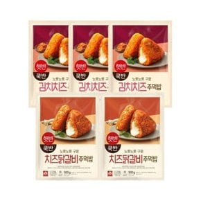 주먹밥 즉석밥 김치치즈 500g x3 + 치즈닭갈비 500g x2