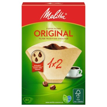  Melitta 밀리타 필터백 1x2 내츄럴 브라운 80개입