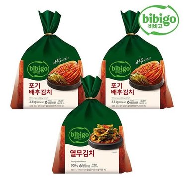 CJ제일제당 비비고 포기배추김치3.3KG 2개 +열무김치900G