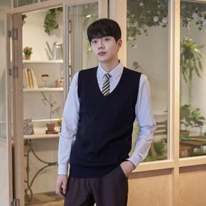 교복몰 보풀방지 네이비 롱 교복조끼 남자  교복 학생_P351844567