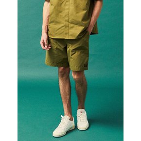 MIL-LABEL POCKET UNIFORM SHORTS PANTS 라이트카키