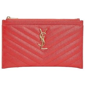 YSL 모노그램 로고 지퍼 미니 클러치백 레드 504922 BOW01 6515 81191234