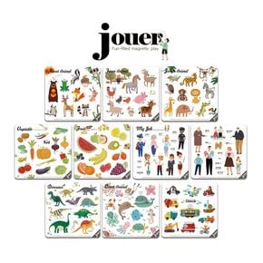 쥬에 트랑트 2+1 세트 / 유아 아기 한글 알파벳 동물 자석 놀이 교구 퍼즐 칠판