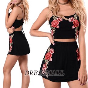 장미수 댄스복 세트 스포츠 라인 챠챠 밸리