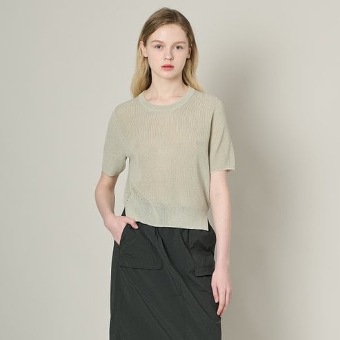 BCBG 올앤선드리 A 트임 니트 BL(A4F7G999)