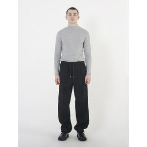 Ribbed Knit String Pants (Black)