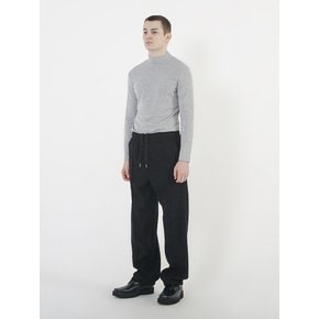 Ribbed Knit String Pants (Black)