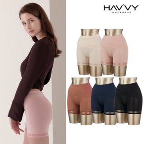 [하비] Y존압박프리 레이스햄라인 네모 거들팬티