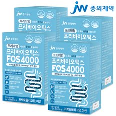 JW중외제약 프리미엄 프리바이오틱스 FOS4000 30포x4박스