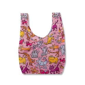 백] 휴대용 장바구니 접이식 시장가방 Keith Haring Pets