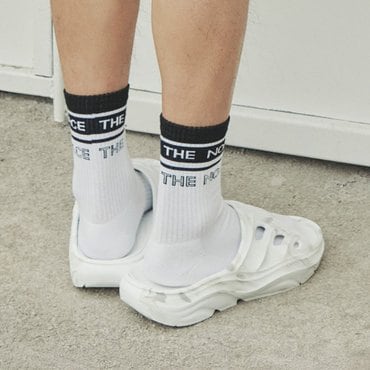 노스페이스 [노스페이스 공식] NY4MR01K 화이트라벨 로고 스트라이프 삭스_WHITE