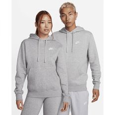 매장정품 나이키 NIKE 스포츠웨어 클럽 플리스 풀오버 후디 - 다크 그레이 헤더매트 실버화이