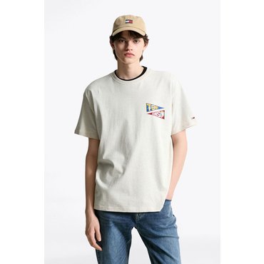 타미진스 공용 플래그 타이거 티셔츠 T32F0TTO32TMT1 TOMMY JEANS