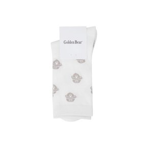 (W) Lettering Jaquard Knee Socks G6LAX26232WHX