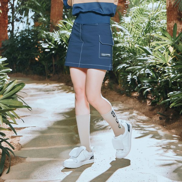 [부산점] 양포켓 로고플레이 여성 A라인 큐롯 네이비_CHD2WSK0686NY