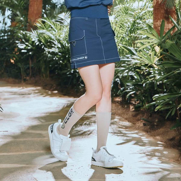 [부산점] 양포켓 로고플레이 여성 A라인 큐롯 네이비_CHD2WSK0686NY