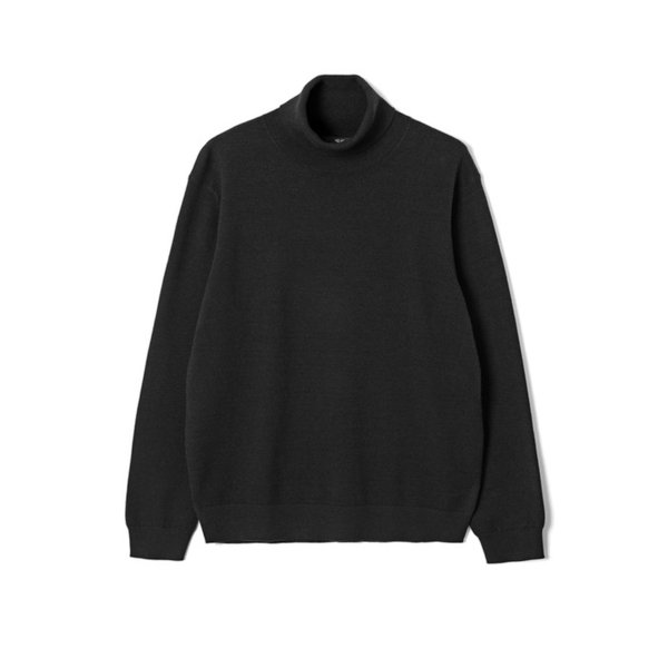 남성 베이직 터틀넥 니트 (BLACK) (HBALK91)