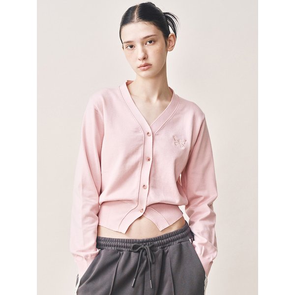 MINI BUTTERFLY SOFT V-CARDIGAN_PINK