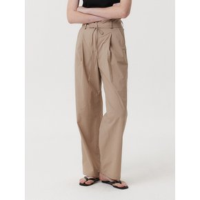 SS HIGHWAISTED TUCK PANTS (BEIGE)