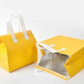 냉온 쇼핑백 노랑 24x25x15cm 미니보냉가방 보온보냉가방 부직포보냉백 보냉파우치 보온쇼핑백