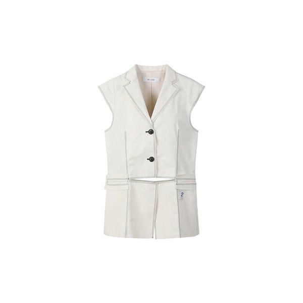 Raw Cut Sleeveless Vest RQVAM24570IVX