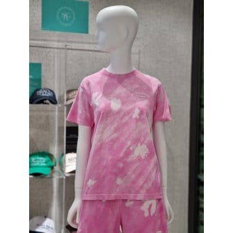 스포티앤리치 [시흥점] 공용 핑크 Wellness Ivy Tie Dye 라운드 반팔 티셔츠 GHT38S010