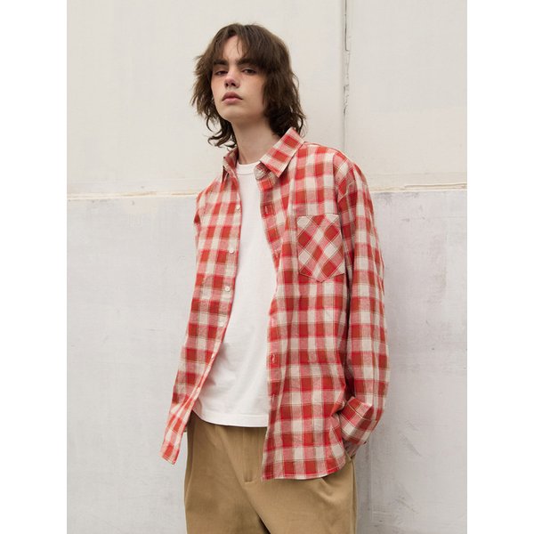 [3TYPE] OVERFIT CHECK SHIRT