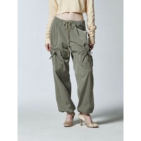 PLUMPY POCKET WIDE PANTS - KHAKI