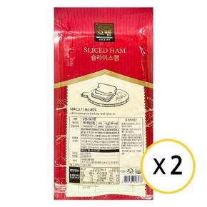스모크햄 슬라이스 1kg 냉장 x 2개
