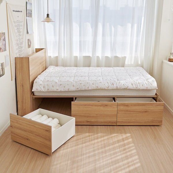 빅수납 LED 침대 SS(듀얼탑 29cm 매트리스) TR5248 (수도권무배)