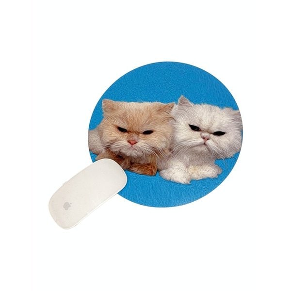 Circle cat mouse pad