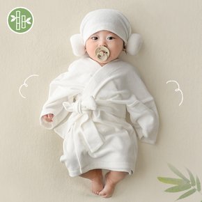 3종세트 순한 대나무 밤부 타올가운+양머리모자+허리끈