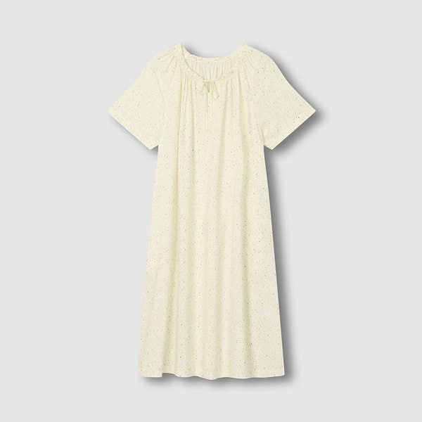 여 레이온 도트 반팔 파자마 원피스 J206203060022