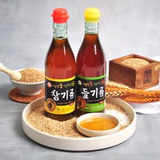 통깨 100% 전통 압착 참기름 350ml + 들기름 350ml