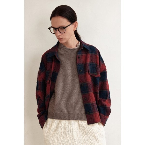 bellaco check shirtket-RED