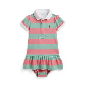 랄프 로렌 베이비 여아 스트라이프 코튼 럭비 드레스 앤 블루머(CWPODRSF3D20730660)