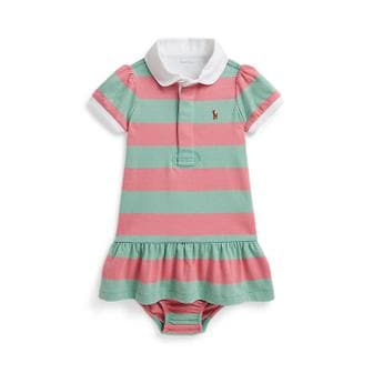 폴로 랄프 로렌 랄프 로렌 베이비 여아 스트라이프 코튼 럭비 드레스 앤 블루머(CWPODRSF3D20730660)