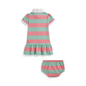 랄프 로렌 베이비 여아 스트라이프 코튼 럭비 드레스 앤 블루머(CWPODRSF3D20730660)