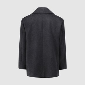 남성 울 블렌드 피코트 CHARCOAL MG