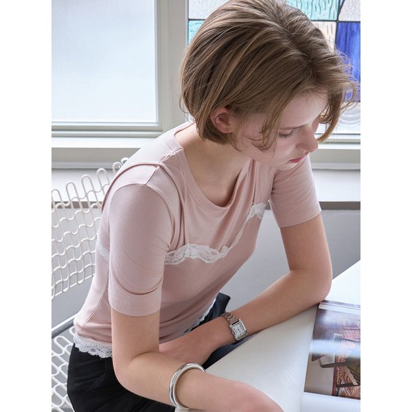 레이어드 콤비 티 핑크 BE053