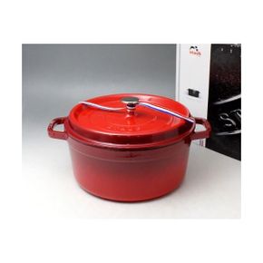 일본 스타우브 냄비0108 staub Cocotte Round Ronde 10.2 inches 26 cm Red 06 Double Handed Po