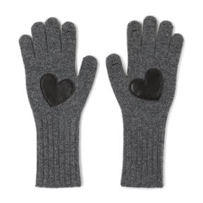 HEART PATCH GLOVE [CHARCOAL]