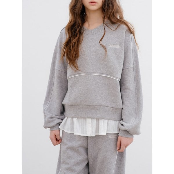 셔츠라이크 레이어드 스커트(화이트)