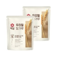 백설 우리밀 밀가루 750g x2개