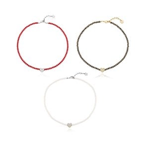 [빈티지헐리우드]2-way Essential Color Heart Necklace_VH2412NE006M