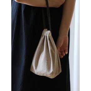 Linen pouch bag _beige