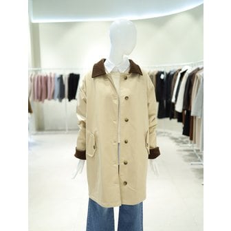 올리브데올리브 [여주점] 여성 코듀로이 카라 배색 누빔 점퍼 YW5SM110