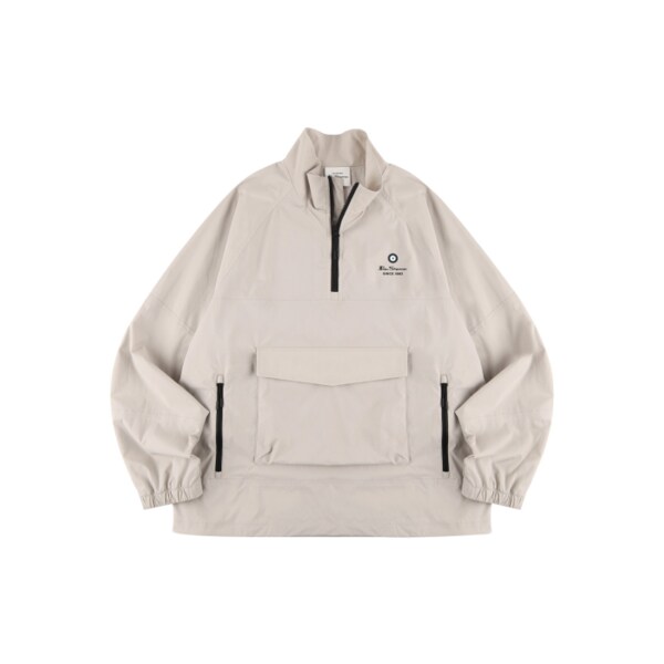 남성 로고 반집업 점퍼 라이트 베이지 BNBJP286M