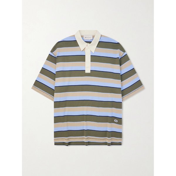 스트라이프 코튼 저지 폴로 셔츠 46376663162992524
